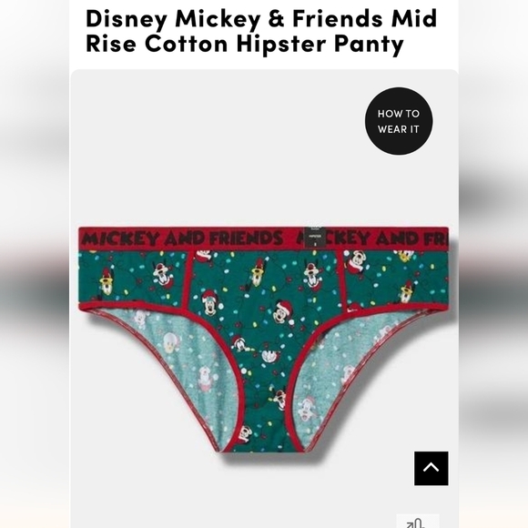 Torrid Disney Mickey & Friends Mid Rise Cotton Hipster Panty 2x or 3x - Picture 4 of 13